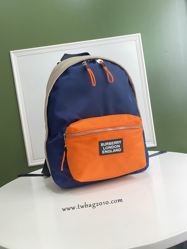 Burberry專門店新款男士雙肩包 巴寶莉拼色尼龍面料男士背包 yxb1038
